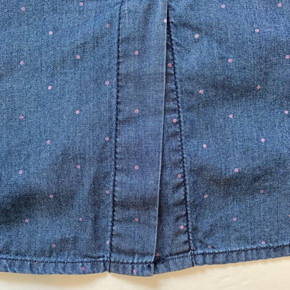 Tommy Hilfiger Long Sleeve Collared Polka Dot Blue Cotton Chambray Shirt Medium - Picture 6 of 8